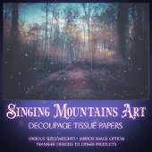 Mysterieus etherisch betoverd bos tissuepapier