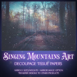 Mysterieus etherisch betoverd bos tissuepapier