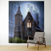 Mysterieus Gotisch Huis op heuvel Wandkleed (In situ)