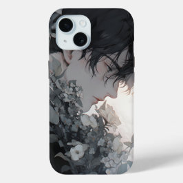 Mysterieus Man en bloemen iPhone 15 Case