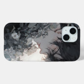 Mysterieus Man en bloemen Case-Mate iPhone Case (Achterkant (horizontaal))