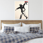 Mysterieus Man met Flowers Canvas Afdruk (Insitu (Slaapkamer))