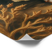 Mysterieus meisje met pompoenhoofd - Spooky Poster (Hoek)