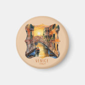 Mysterieus mooie zonsondergang in Venetië Magneet (Voorkant)