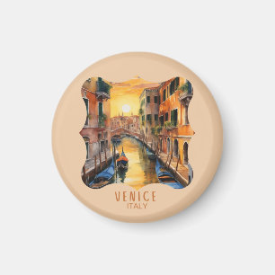 Mysterieus mooie zonsondergang in Venetië Magneet