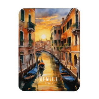 Mysterieus mooie zonsondergang in Venetië Magneet