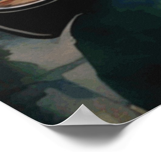 Mysterieus mooie zonsondergang in Venetië Poster (Hoek)