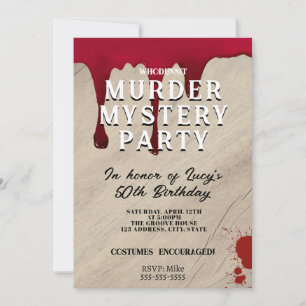 Mysterieus Moorddiner Uitnodiging – Bloederige Who