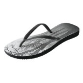 Mysterieus nevelig bospad teenslippers (Schuin)
