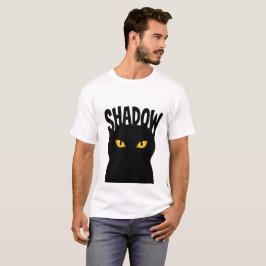 Mysterieus ontwerp met zwarte kattenogen t-shirt