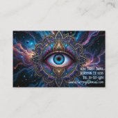 Mysterieus oog Mandala Helderziend Psychisch Mediu Visitekaartje (Achterkant)