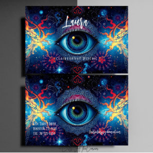 Mysterieus oog Mandala Helderziend Psychisch Mediu Visitekaartje
