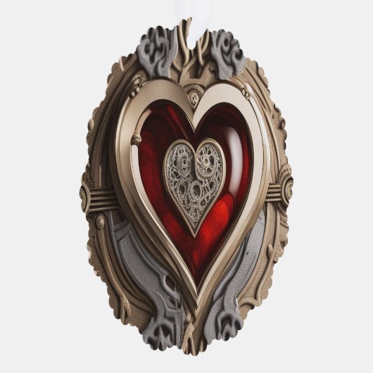 Mysterieus Ornament met een rood hart (Rechts)