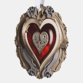Mysterieus Ornament met een rood hart (Links)