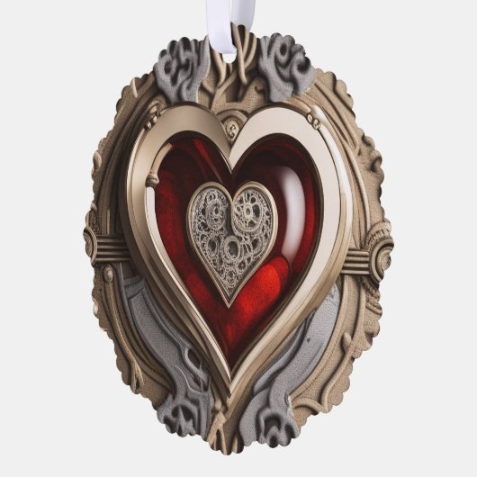 Mysterieus Ornament met een rood hart (Links)