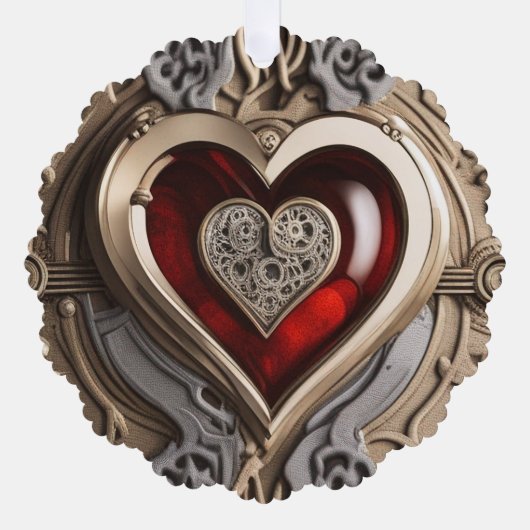Mysterieus Ornament met een rood hart (Voorkant)