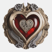 Mysterieus Ornament met een rood hart Kaart (Voorkant)