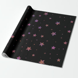 Mysterieus zwart karton Star Wrapping papier