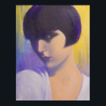 MYSTERIEUUS ART DECO LADY POSTER<br><div class="desc">Oorspronkelijk acrylschilderij van een mysterieuze en mooie decodame... ... een charmerend portret dat past in het hedendaagse decor en perfect zou zijn in een poederkamer, slaapkamer of waar u ook maar wilt. Ook een geweldig cadeautje voor hen die van , modieuze dames houden.</div>