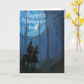 Mysterieuze Black Knight in het Moonlit Bos Kaart (Gele Bloem)