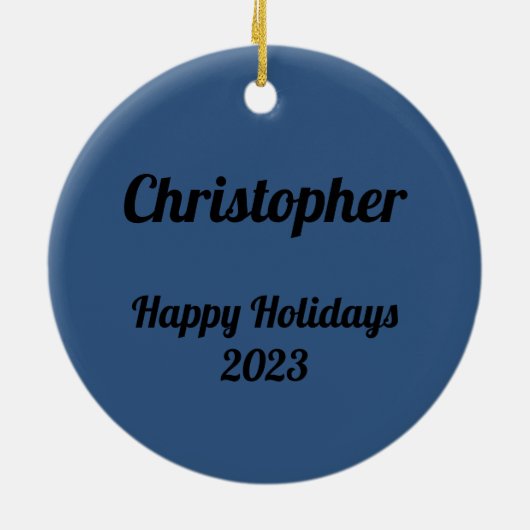 Mysterieuze Black Knight in het Moonlit Bos Keramisch Ornament (Achterkant)