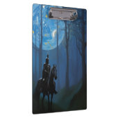 Mysterieuze Black Knight in het Moonlit Bos Klembord (Rechts)