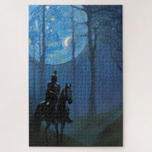 Mysterieuze Black Knight in het Moonlit Bos