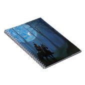 Mysterieuze Black Knight in het Moonlit Bos Notitieboek (Rechterzijde)