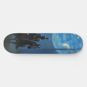 Mysterieuze Black Knight in het Moonlit Bos Persoonlijk Skateboard (Horizontaal)