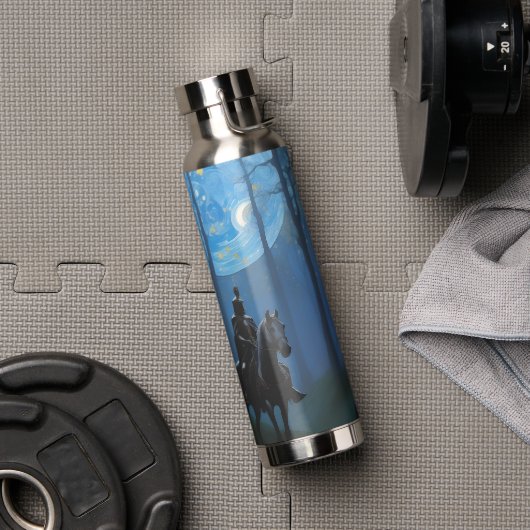 Mysterieuze Black Knight in het Moonlit Bos Waterfles (Gym)