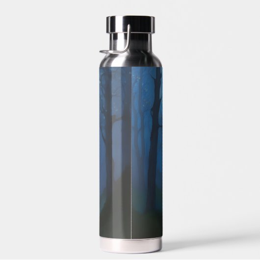 Mysterieuze Black Knight in het Moonlit Bos Waterfles (Rechts)