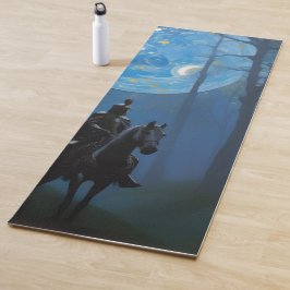 Mysterieuze Black Knight in het Moonlit Bos Yogamat