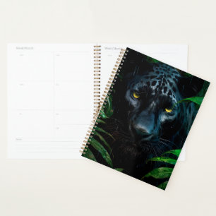 Mysterieuze Black Panther Jungle Natuurontwerp Planner