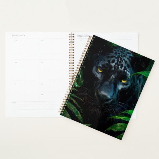 Mysterieuze Black Panther Jungle Natuurontwerp Planner (Display)