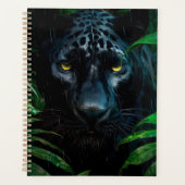 Mysterieuze Black Panther Jungle Natuurontwerp Planner (Voorkant)