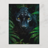 Mysterieuze Black Panther Oerwoud Wildlife Design Briefkaart (Voorkant)