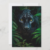 Mysterieuze Black Panther Oerwoud Wildlife Design Kaart (Voorkant)