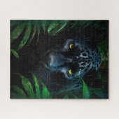 Mysterieuze Black Panther Oerwoud Wildlife Design Legpuzzel (Horizontaal)
