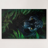Mysterieuze Black Panther Oerwoud Wildlife Design Legpuzzel (Horizontaal)