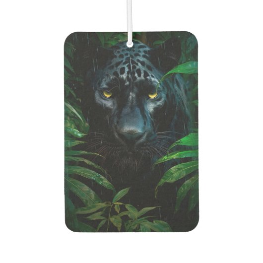 Mysterieuze Black Panther Oerwoud Wildlife Design Luchtverfrisser (Voorkant)