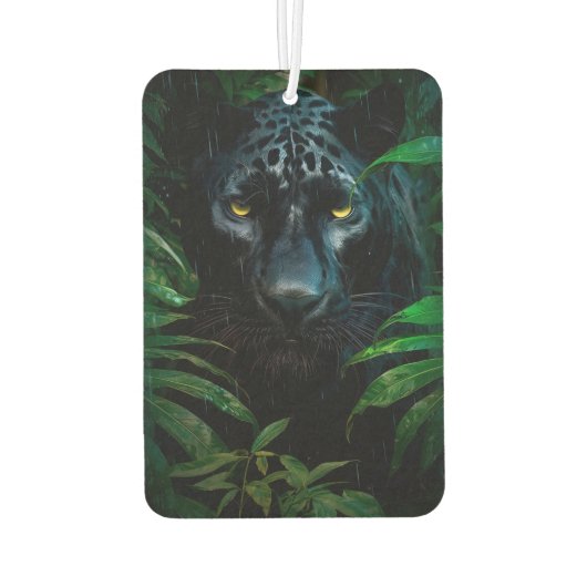 Mysterieuze Black Panther Oerwoud Wildlife Design Luchtverfrisser (Achterkant)