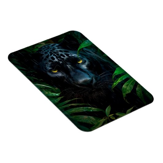 Mysterieuze Black Panther Oerwoud Wildlife Design Magneet (Rechterzijde)
