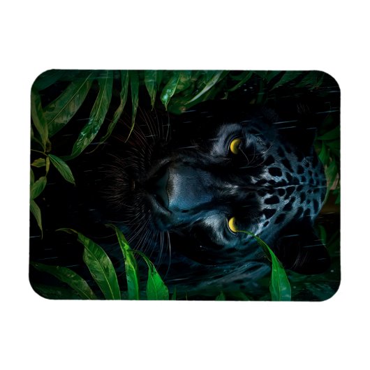 Mysterieuze Black Panther Oerwoud Wildlife Design Magneet (Horizontaal)