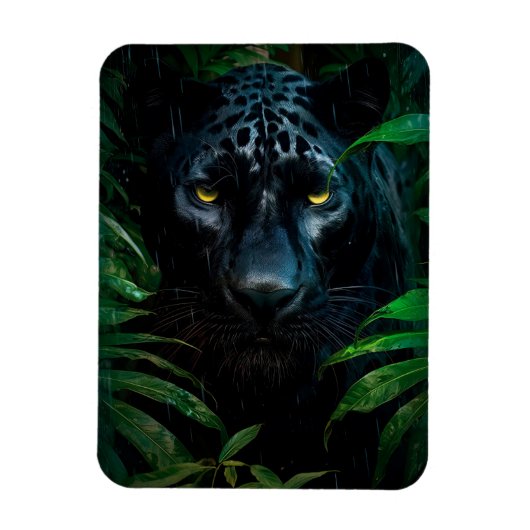 Mysterieuze Black Panther Oerwoud Wildlife Design Magneet (Verticaal)