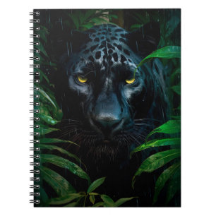 Mysterieuze Black Panther Oerwoud Wildlife Design Notitieboek