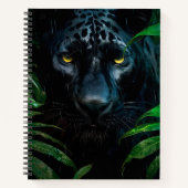 Mysterieuze Black Panther Oerwoud Wildlife Design Notitieboek (Voorkant)