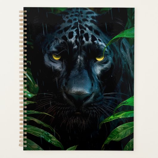 Mysterieuze Black Panther Oerwoud Wildlife Design Planner (Voorkant)