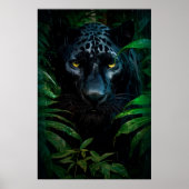 Mysterieuze Black Panther Oerwoud Wildlife Design Poster (Voorkant)