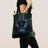 Mysterieuze Black Panther Oerwoud Wildlife Design Tote Bag (Dichtbij)