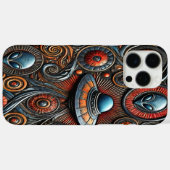 Mysterieuze buitenaardse ambacht in een kleurrijk Case-Mate iPhone case (Achterkant (horizontaal))